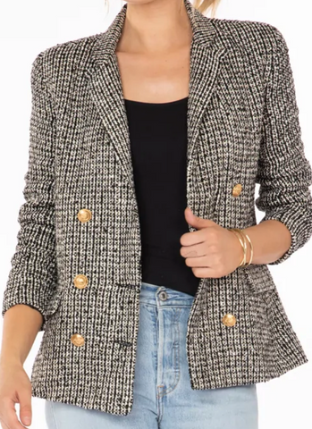 Quinn Shimmer Tweed Blazer