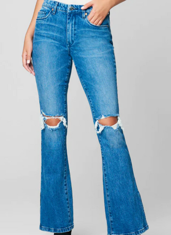 Hoyt Side Slit Boot Cut Jeans