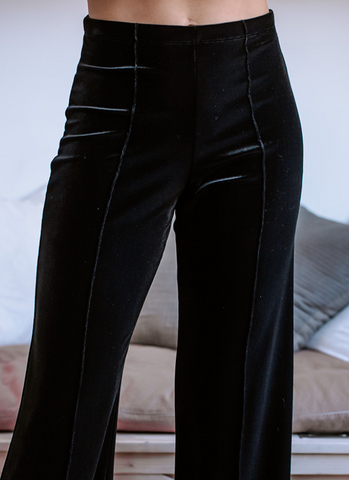 Valeria Bell Bottom Velvet Pants