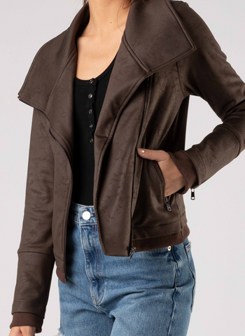 Whitney Faux Leather Moto Jacket