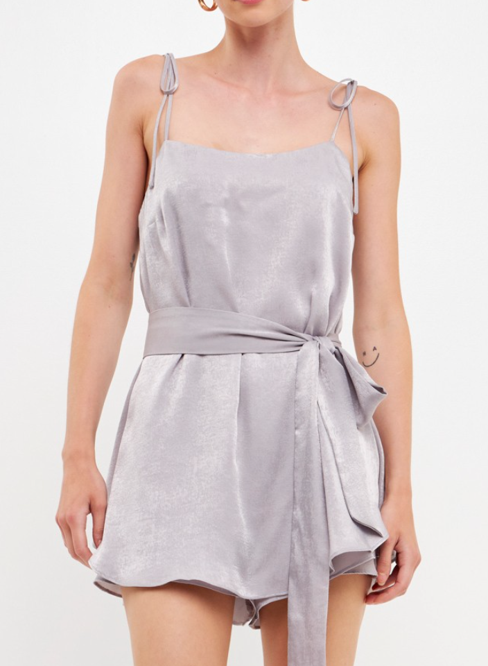 Kenna Tie Waist Romper/Dress