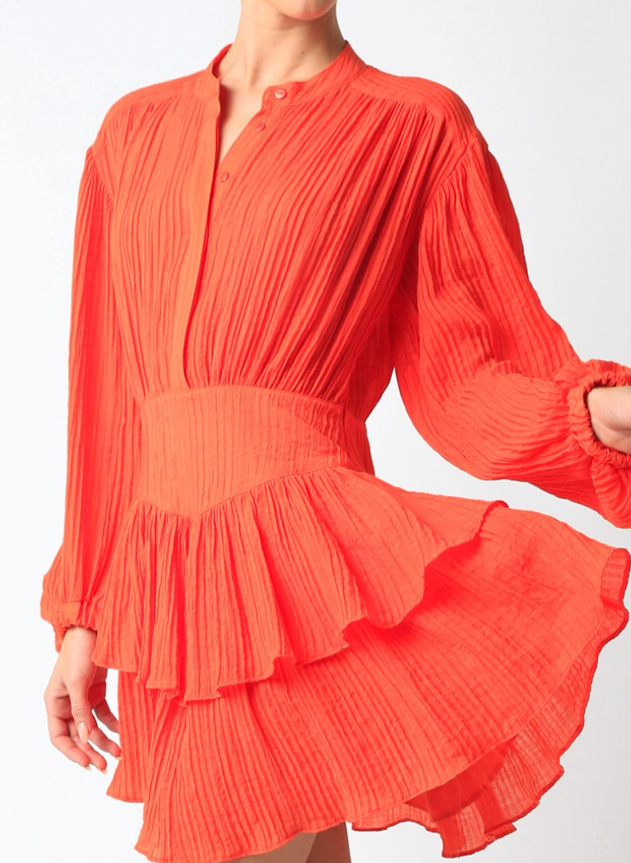 Kenna Ruffle Layer Mini Dress