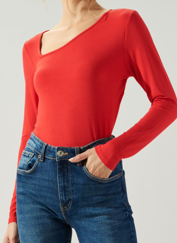 Lucia Asymmetrical Neck Top