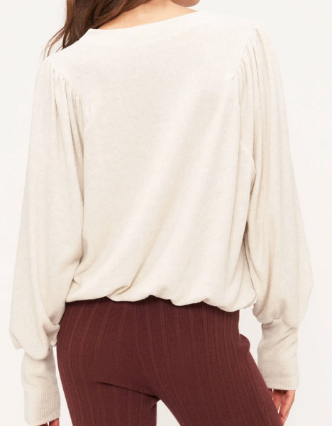 Natasha Bubble Sleeve LS Top