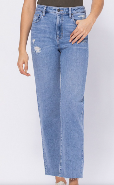 Stacie Straight Leg Mom Jeans