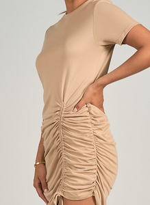 Mandy Cupro Side Ruched Dress
