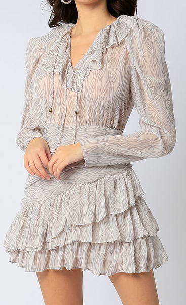 Alisha Ruffle Chiffon Dress