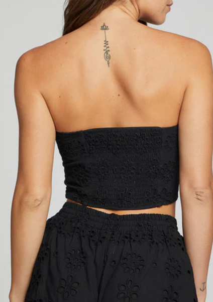 Pier Eyelet Strapless Top