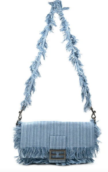 Denim Fringe  Handbag