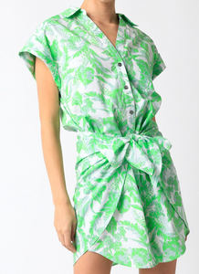 Tallula Print Tie Front Shirt Dress