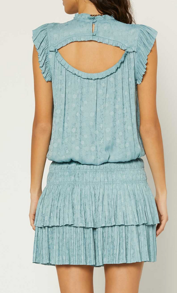 Marina Smock Waist Ruffle Detail Dress