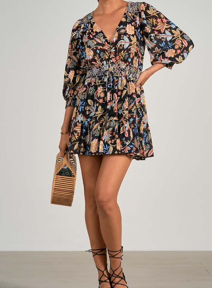 Melrose Print Dress With Pockets