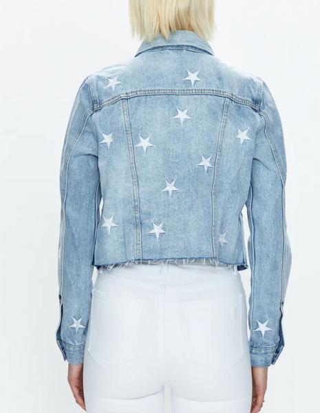 Zodiac Cropped Denim Jacket